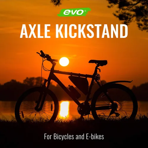 Vista 4 de evo Soporte de bicicleta - Soporte de eje de acero para bicicletas de 20" almacenamiento de bicicletas para interiores
