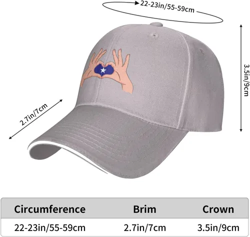 Vista 6 de QIZYOQA Holding A Heart Bonnie Blue Flag Baseball Cap for Men Women Adjustable Funny Dad Hat