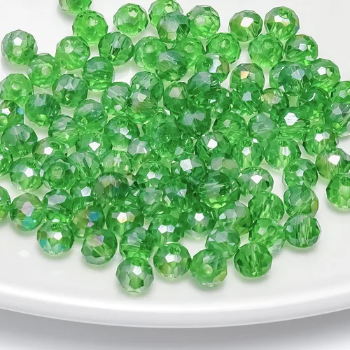 Vista 16 de 246 cuentas de cristal redondas de 0.118 pulgadas (0.118 in) con múltiples facetas sueltas espaciadoras de cristal para hacer joyas, pulseras