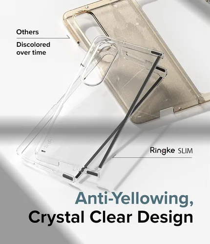 Vista 8 de Ringke Funda delgada [material antiamarilleo] compatible con Samsung Galaxy Z Fold 4 5G (2022) para minimalista pero resistente, funda transparente