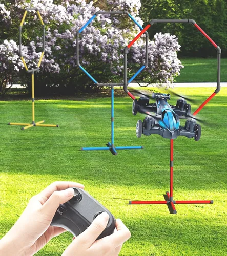 Vista 5 de Galvanox Kit de carrera de obstáculos para drones, incluye 3 tamaños de aro fáciles de construir, perfecto para competición RC FPV Racing de drones