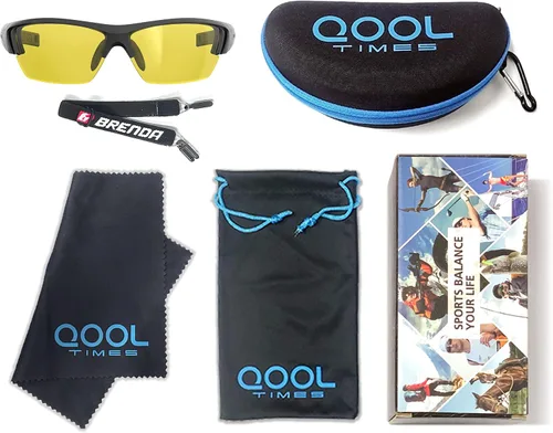 Vista 5 de QoolTimes - Gafas de sol polarizadas para hombres y mujeres, 100% protección UV, con funda, bolsa y correa
