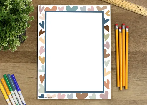 Vista 2 de Teacher Created Resources Papel de computadora Everyone is Welcome Hearts, 50 hojas