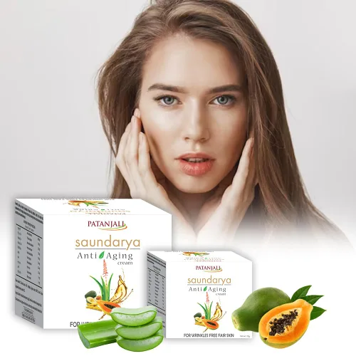 Vista 2 de patanjali Crema antienvejecimiento Saundarya, 0.03 libras