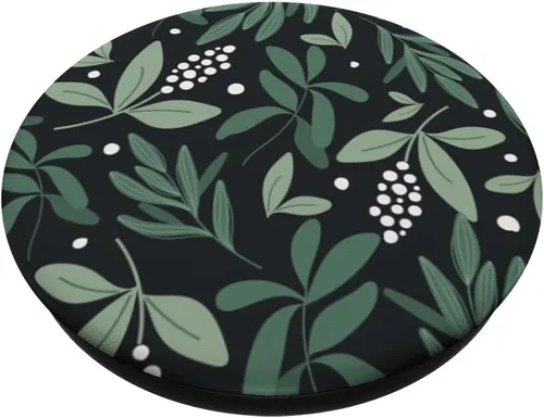 Vista 2 de PopSockets PopSockets PopSockets PopSockets Follaje Botánico Verde y Baya Blanca: Agarre intercambiable para teléfonos y tabletas