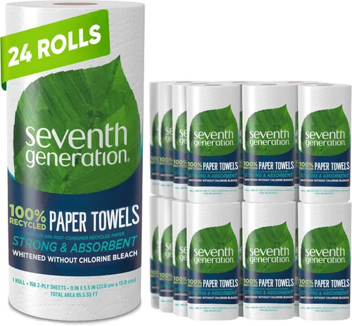 Vista 10 de Seventh Generation Toallas de papel, 100% papel reciclado, 2 capas, 1 rollo (el embalaje puede variar)
