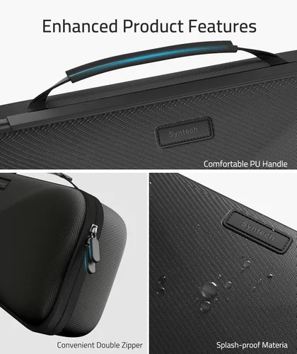 Vista 6 de Syntech Funda de transporte rígida compatible con ASUS ROG Ally/ROG Ally X Consola y accesorios, funda portátil de mano de viaje