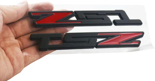 Vista 5 de 2 piezas Z51 emblema placa de identificación 3D reemplazo de letra para C5 C6 C7 Corvette (negro)