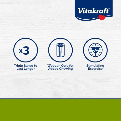 Vista 2 de Vitakraft - Palitos masticables para cobayas Crunch Sticks - Manzana y Naranja - Apoya dientes saludables