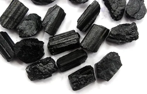 Vista 4 de ARTNGEMS 10 piezas de turmalina negra natural, tamaño 0.630-0.787 in, piedra preciosa de turmalina negra natural, protección potente contra