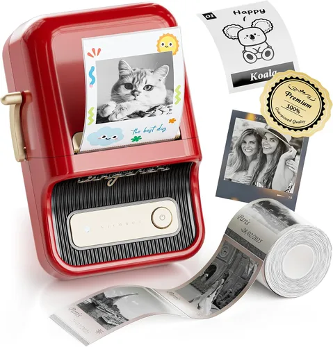 Vista 9 de NIIMBOT Label Maker, B21 Pro 300DPI Impresora de pegatinas HD para fotos Blanco