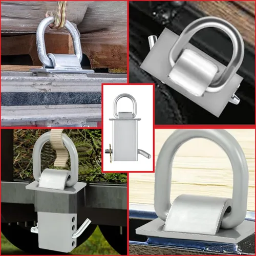 Vista 6 de Soundforge Anillos en D de Bolsillo de Estaca Resistentes Ajustables de 18,000 libras de Ajuste Sujetadores de Anillos en D de Bolsillo de Estaca