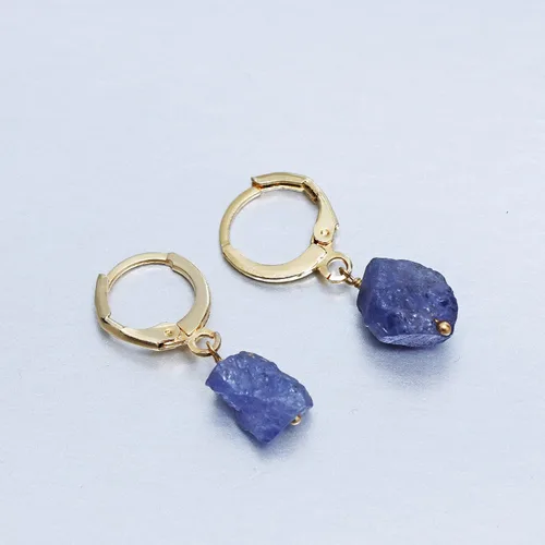 Vista 40 de Gempires Handmade Gemstone Hoop Earrings Raw Crystal Dangle Jewelry Hypoallergenic Gold Plated Lightweight Elegant Jewelry Gifts For Women