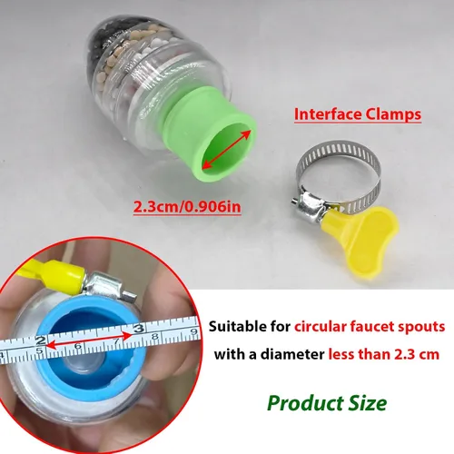 Vista 3 de 3 piezas de filtro de agua para grifo, filtros de cartucho de carbón activado de 6 capas, reemplazos de filtro de agua para grifo para fregadero