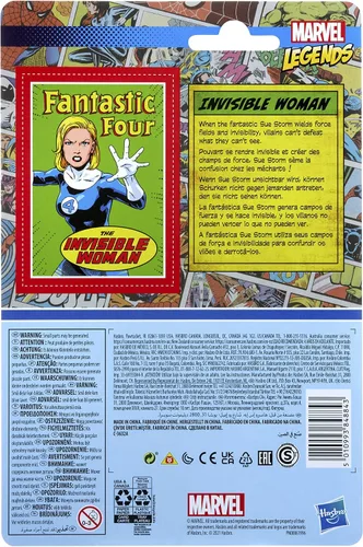 Vista 4 de Marvel Hasbro Legends 3.75 pulgadas Retro 375 Collection Invisible Woman figura de acción de juguete, azul