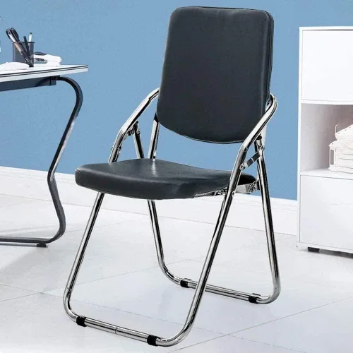 Vista 2 de Silla plegable para el hogar, oficina, estudio, entrenamiento, silla de espalda, taburete portátil, silla de computadora, silla de comedor