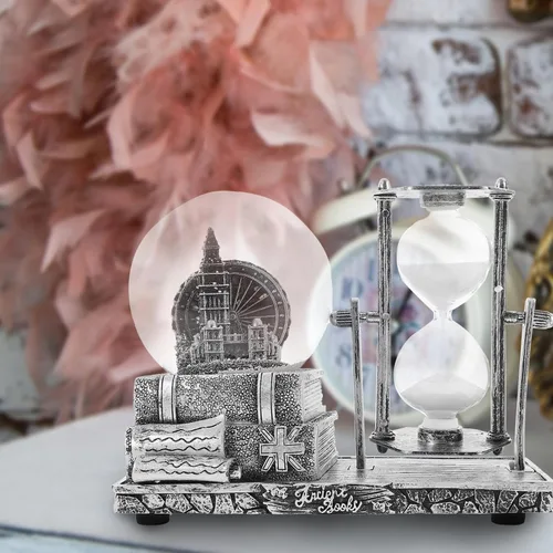 Vista 7 de Música Globo de Cristal Música Bola de Cristal Adorno de Arte Creativo Artesanía Decoración de Habitación Decoración de Mesa de Sala de Estar Reloj