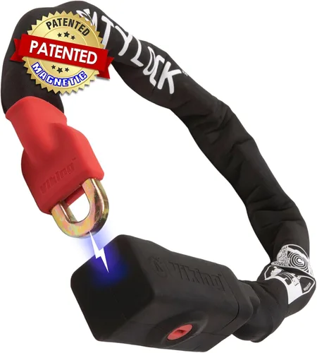 Vista 7 de Seatylock Viking - Cerradura de cadena para bicicleta con llave, magnética, patentada, clasificada segura, segura, antirrobo, cerradura inteligente