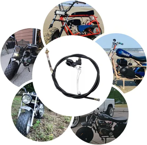 Vista 6 de Palanca de Freno de 22mm para Mano Izquierda con Cable de Freno Trasero Compatible con Coleman CT200U, CT200U-EX y BT200X para Mini Motos de 98cc