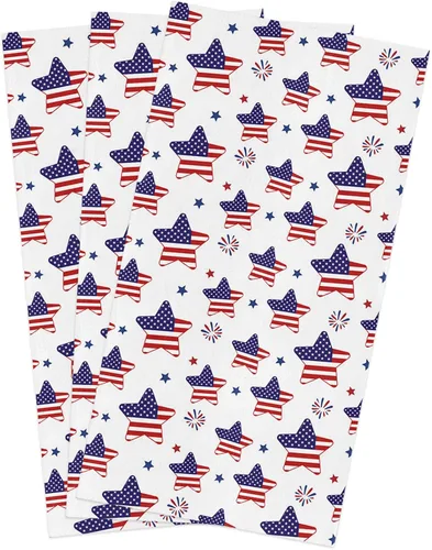 Vista 35 de Toallas de cocina patrióticas del 4 de julio, paños de limpieza de microfibra con estrella de la bandera americana, toallas de cocina, baño, toallas