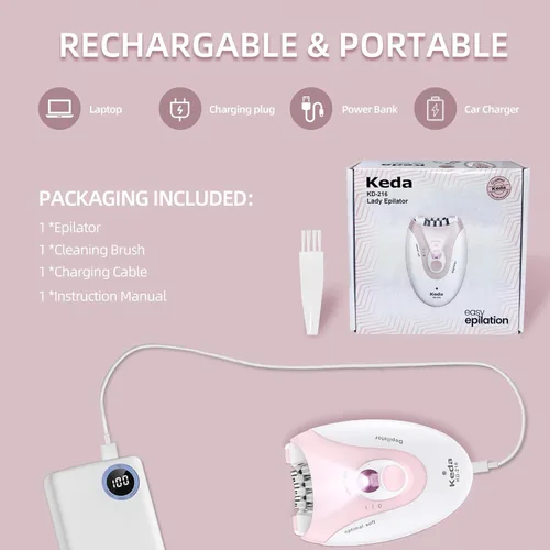 Vista 7 de Depiladoras para la cara de las mujeres con 2 velocidades Glabrouse Skin Depilator Face Trimmer Device Pluxy Hair Removal para depiladora facial