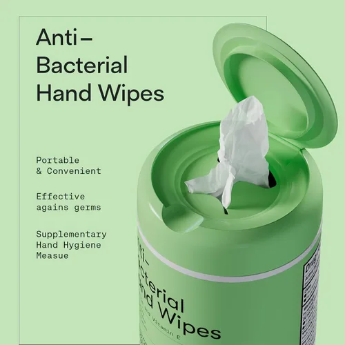 Vista 2 de Biopure Toallitas de manos antibacterianas Fresh Morning Breeze- Toallitas antibacterianas con fórmula de aloe y vitamina E Recipiente