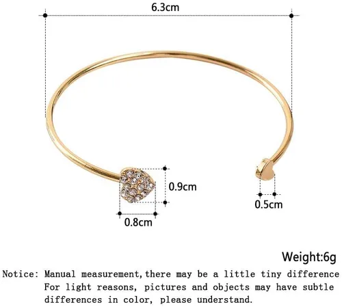 Vista 5 de Regalos de joyería de lujo pulsera de notas musicales de color dorado pulsera con dije de circonita de cristal para mujer