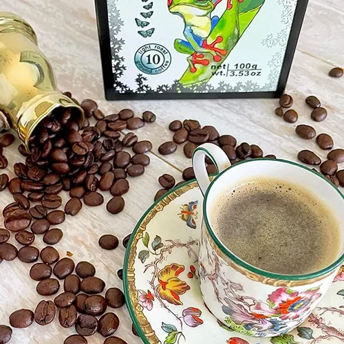 Vista 7 de Bolsas de café de goteo costarricenses molido de tostado medio (paquete de 10) – 100% granos arábica frescos, cultivados a la sombra y de origen