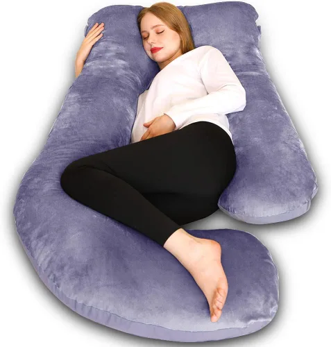Vista 11 de Almohada de embarazo Chilling Home, almohadas de embarazo en forma de U para dormir, almohada de cuerpo completo, almohada de maternidad
