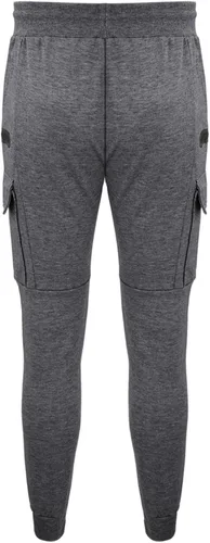 Vista 4 de Pantalones deportivos con cremallera para hombre, pantalones casuales de entrenamiento para gimnasio, pantalones deportivos ajustados con bolsillos