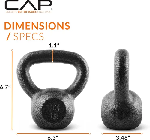 Vista 4 de CAP Barbell Cast Iron Kettlebell - Singles and Sets, Multiple Weight Choices