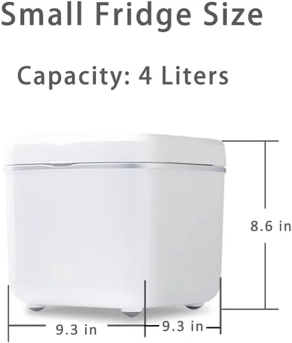 Vista 4 de Skincare Fridge - Mini refrigerador y calentador para maquillaje rojo
