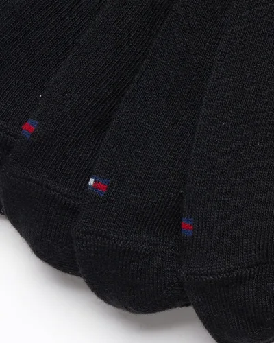 Vista 4 de Tommy Hilfiger Calcetines para mujer Forros ligeros invisibles (paquete de 6), Negro