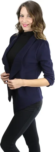 Vista 31 de ToBeInStyle Blazers de manga larga con cremallera y botones para mujer