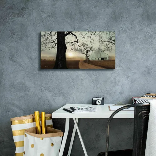 Vista 4 de Epic Graffiti 'Millersburg Sunrise' de Lori Deiter, lienzo para pared, 24 x 12 pulgadas