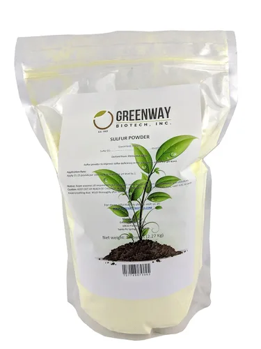 Vista 6 de Greenway Biotech, Inc. Fertilizante orgánico en polvo de azufre para plantas, necesario para reducir el pH y mejorar las deficiencias de azufre