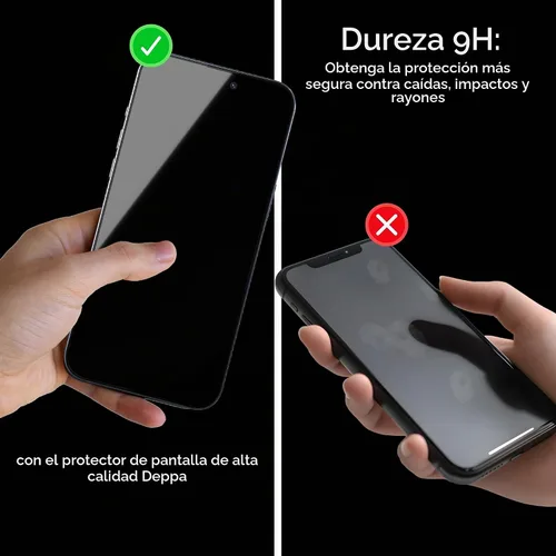 Vista 6 de Deppa Protector de pantalla de privacidad premium para iPhone 15 Pro (6.1 pies), vidrio templado de borde a borde, cubierta completa con bandeja