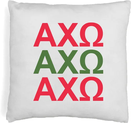 Vista 8 de sockprints Alpha Chi Omega - Funda de almohada con letras griegas de 18 x 18 pulgadas, fundas de almohada para hermandad de hermandad, almohada