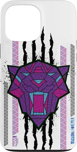 Vista 23 de Funda para iPhone 16 Marvel Black Panther: Wakanda Forever Tribal Logo Panther