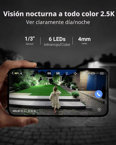 Vista 3 de ANNKE Cámaras de seguridad solar de 4MP inalámbricas para exteriores, sistema de cámara de seguridad para el hogar de 5MP con 4 cámaras, vista