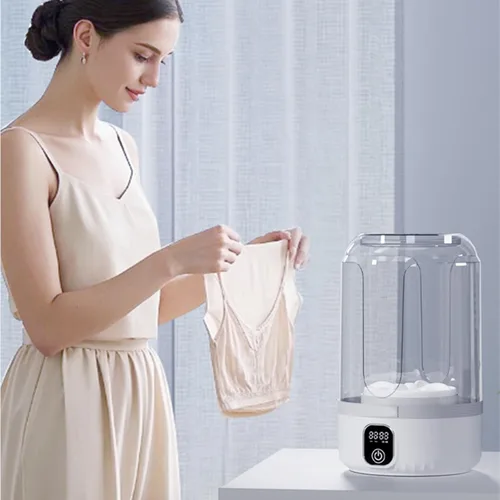 Vista 2 de Lavadora de mano recargable para viajes Uso doméstico 7000mAh Batería Ropa delicada Ropa de bebé Accesorios