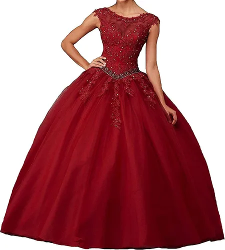 Vista 52 de QXMYOO Vestido de Gala de Quinceañera Sweet 16 Fiesta de Graduación Vestido de Princesa para Adolescentes Negro (Style1-Black)