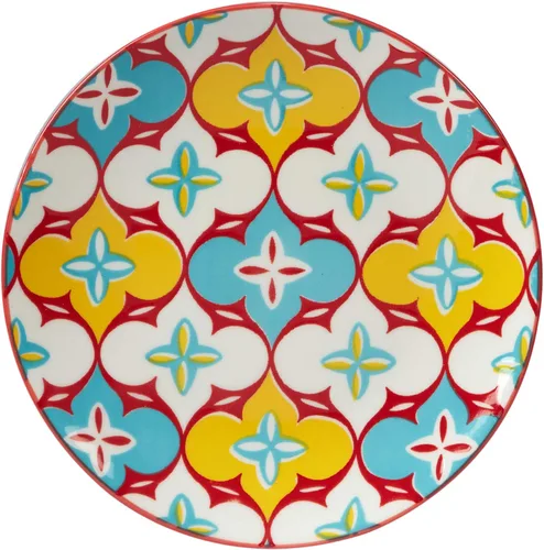 Vista 6 de Certified International Damask Floral - Platos de canapé/almuerzo de 6 pulgadas, diseños surtidos, multicolor, grande, juego de 6