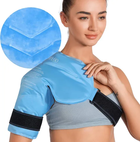 Vista 9 de REVIX Paquete de Hielo XL para Hombro Terapia de Frío para Manguito Rotador, Envolturas de Paquete de Hielo de Gel Reutilizable para Hombro