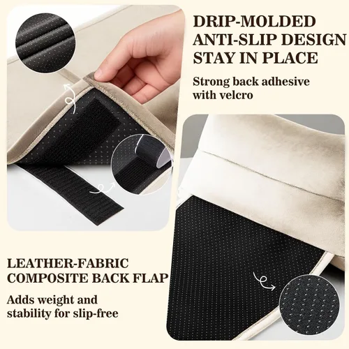 Vista 4 de Almohada para Reposacabezas de Sillón Reclinable, Almohada de Soporte Ajustable y Cómoda para Cuello y Cabeza, Reposacabezas de Terciopelo Suave