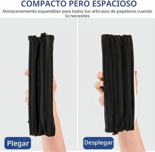 Vista 6 de Perinsto Estuche para lápices de perros lindos animales, gran capacidad, con múltiples compartimentos, caja de papelería, soporte para lápices
