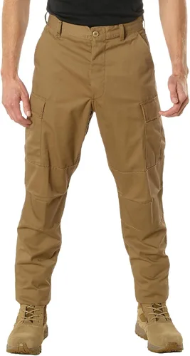 Vista 4 de Rothco Pantalones tácticos BDU con cremallera de ajuste relajado - Uniforme de trabajo EDC de senderismo de carga
