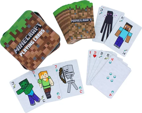 Vista 2 de Minecraft Playing Cards - Standard Deck of Cards in Collector Travel Tin
