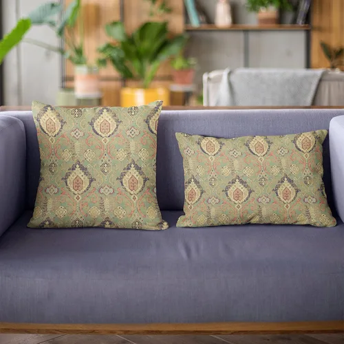 Vista 2 de Plutus Brands Plutus Nile Romero - Almohada tejida de lujo x 18 pulgadas, doble cara 18 x 18 pulgadas, color verde