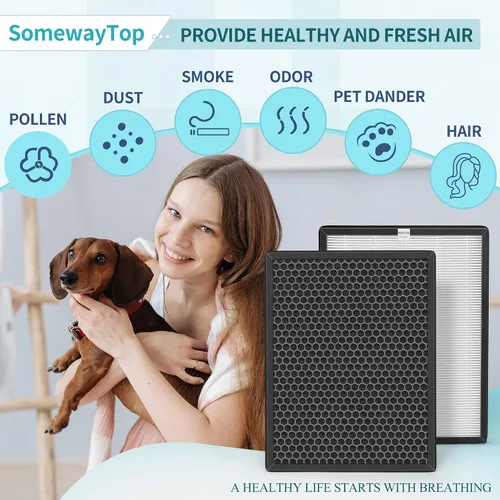 Vista 3 de AP-B102 - Juego de filtros de repuesto compatibles con filtros ifier Alexapure Breeze Air Pur de repuesto AP-B102 y 3049 3 en 1 limpiador de aire
